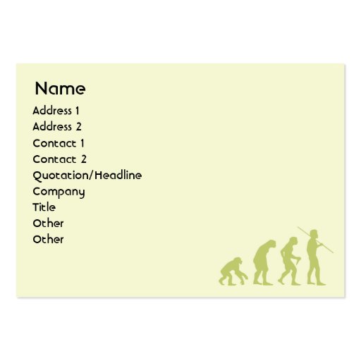 Evolución - rechoncha tarjetas personales