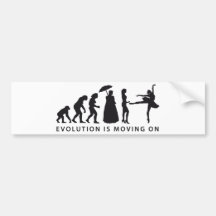 evolution ballet autoaufkleber