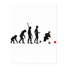 evolution bowling postkarten