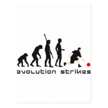evolution bowling postkarten