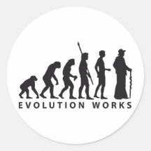 evolution carpenter runder sticker