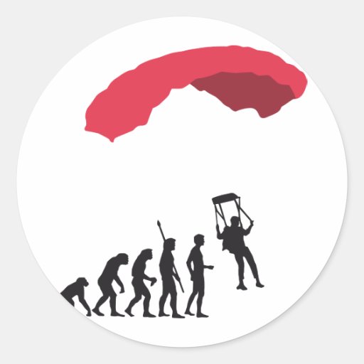 evolution Parachute Stickers