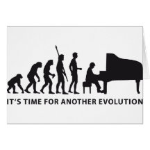 evolution piano grußkarte