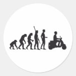 evolution scooter runder sticker