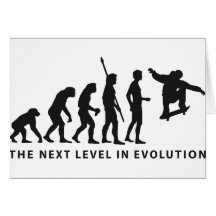evolution skateboard grußkarte