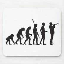 evolution trumpet player mousepads