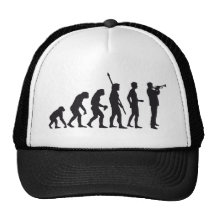 evolution trumpet player trucker mützen