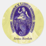 Ex pegatina azul holandés de Libris