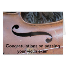 examen del violín tarjetas