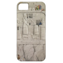 Examinando una escultura asiria de la roca, de 'Di iPhone 5 Case-Mate Fundas