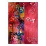 EXCALIBUR, rojo brillante, rsvp azul Invitacion Personalizada