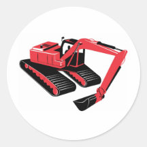 excavador de la construcción del cavador mecánico pegatina
