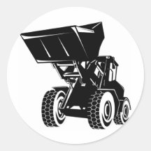 excavador de la construcción del cavador mecánico etiquetas redondas