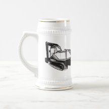 Excavador del cavador mecánico retro tazas de café