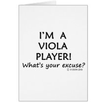 Excusa del jugador de la viola felicitación