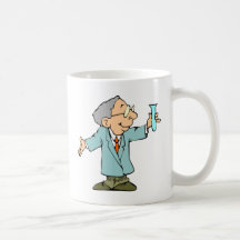 Éxito del experimento del científico del genio tazas de café