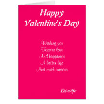 Exmujer el el día de San Valentín Tarjetas