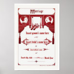 Expediente de la boda del boda de la antigüedad/de poster