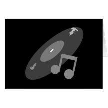 Expediente de la música y gris retros de la nota tarjeton