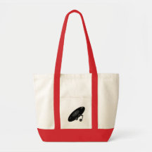 Expediente de la música y negro retros de la nota bolsa de mano