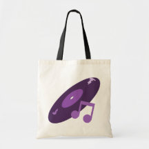 Expediente de la música y púrpura retros de la not bolsa de mano