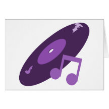 Expediente de la música y púrpura retros de la not tarjeta