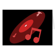 Expediente de la música y rojo retros de la nota felicitaciones