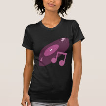 Expediente de la música y rosa retros de la nota camisetas
