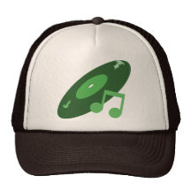 Expediente de la música y verde retros de la nota gorras de camionero