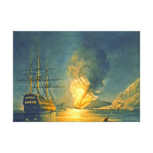 Explosión 1843 de Missouri de la fragata Lona Envuelta Para Galerias