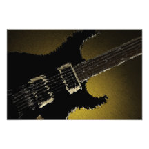 Explosión de la guitarra arte con fotos