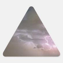 Explosión de la nube de cumulonimbus pegatinas triangulo personalizadas