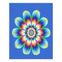 Explosión del arco iris de la flor del fractal invitacion personal 