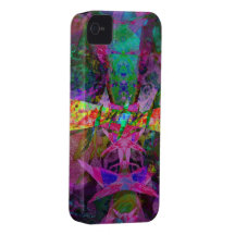 Explosión del color de Valxart Case-Mate iPhone 4 Fundas