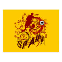 Explosión española del arte del futbol del fútbol  postales