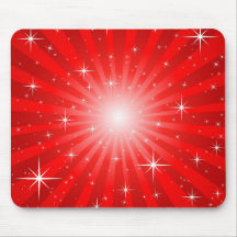 Explosión roja Mousepad de la estrella