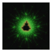 Explosión verde de Mandelbrot Impresiones Fotograficas
