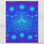 Explosiones azules del fractal: flyer personalizado