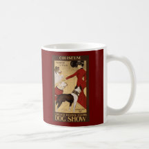 Exposición canina del vintage tazas