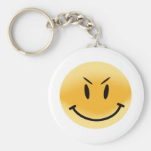 Expresión elegante sonriente Smilie Llavero Personalizado