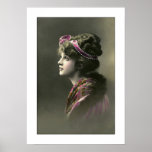 expresión esperanzada de la mujer del victorian impresiones