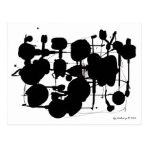 Expresionista abstracto tarjetas postales