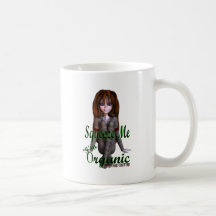 Exprímame que soy orgánico taza