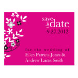 Extensión floral - ahorre la fecha tarjetas postales