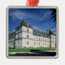 Exterior del castillo francés, c.1546 construido adornos de navidad