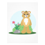 exterior derecho del pequeño oso lindo invitación