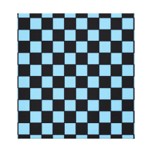 Extracto azul y negro del tablero de damas lona envuelta para galerias