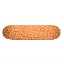 Extracto de la rueda de estrella - naranja en blan tabla de patinar