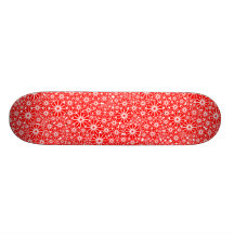 Extracto de la rueda de estrella - rojo en blanco tabla de patinar