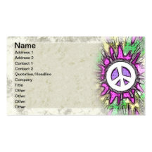 Extracto del signo de la paz tarjetas de negocios